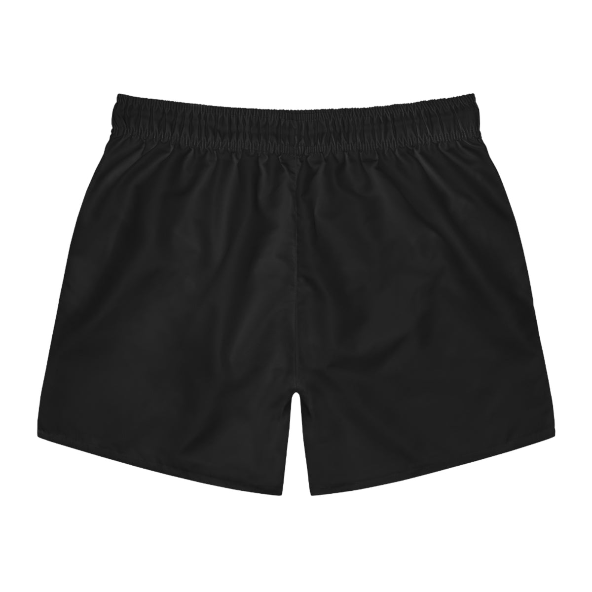 Men's Black Swim Trunks with Red ST Logo — Quick-Dry Beach Shorts